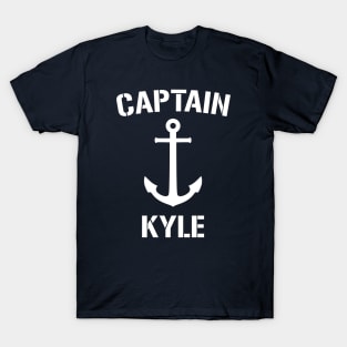 Nautical Captain Kyle Personalized Boat Anchor T-Shirt